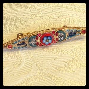 Floral Micro Mosiac pin /brooch